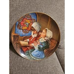 VTG Giving Thanks A Childhood Almanac Reco Plate by Sandra Kuck 1364CO 1985
